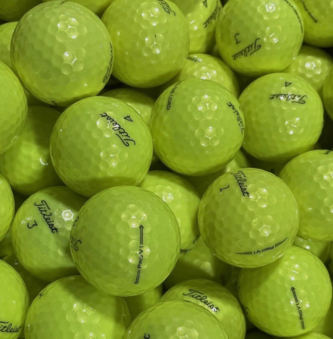 Yellow Titleist Prov1